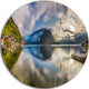 Fabulous Mountain Lake In Alps, Landscape Round Wall Art, 38"