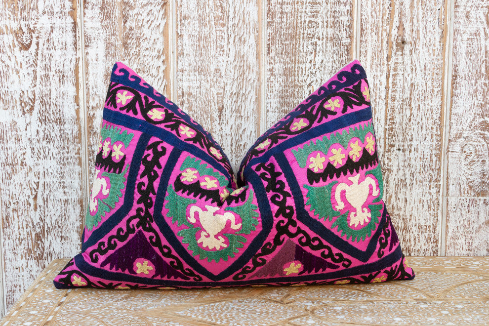 Guli Nurata Suzani Lumbar Pillow