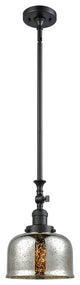 Franklin Restoration Large Bell 1 Light Mini Pendant in Matte Black