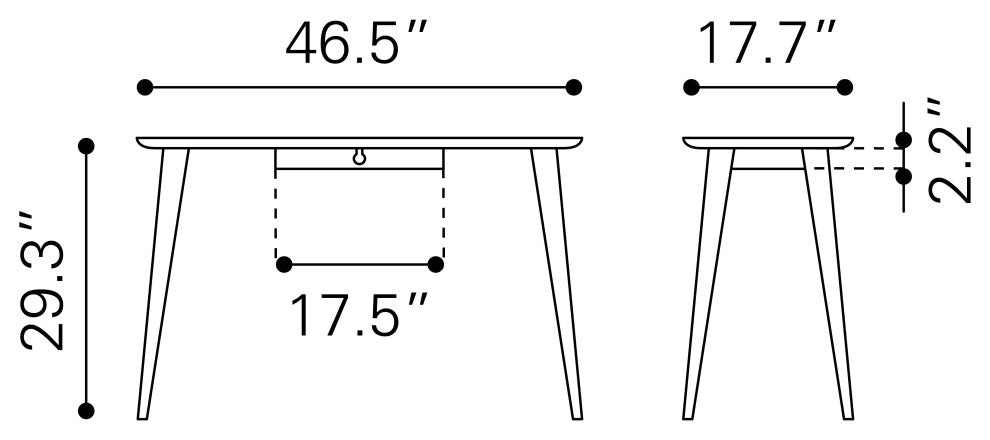 Zane Desk Walnut