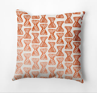 Ombre Bongo Outdoor Pillow, Orange, 16"x16"