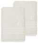 Denzi Bath Towels With Monogrammed Letter, Set of 2, C