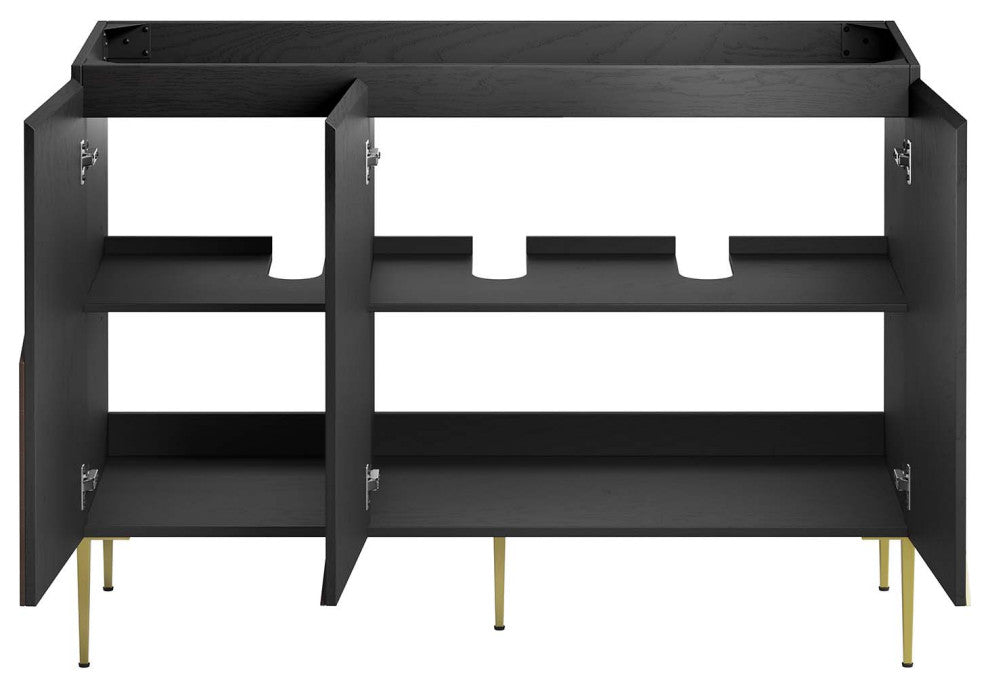 Alchemist 48" Double Sink Bathroom Vanity - White Black