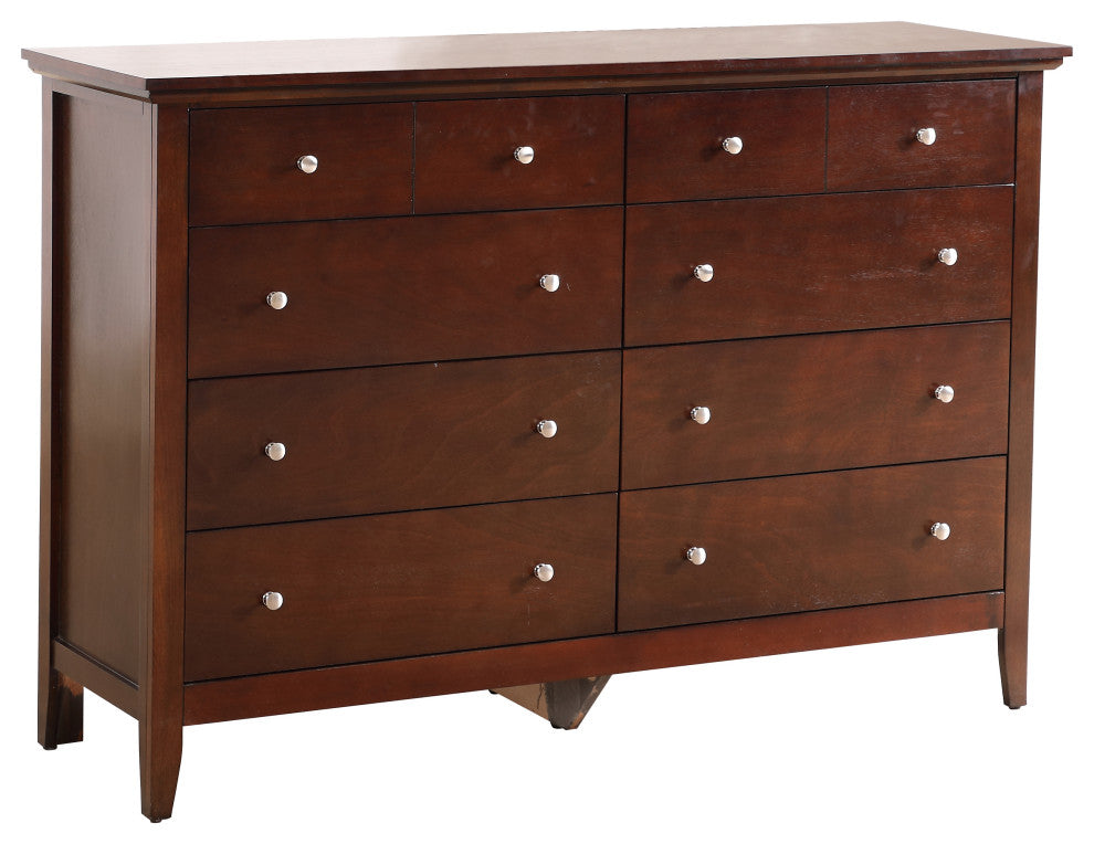 Simeon 8-Drawer Dresser, Cappuccino