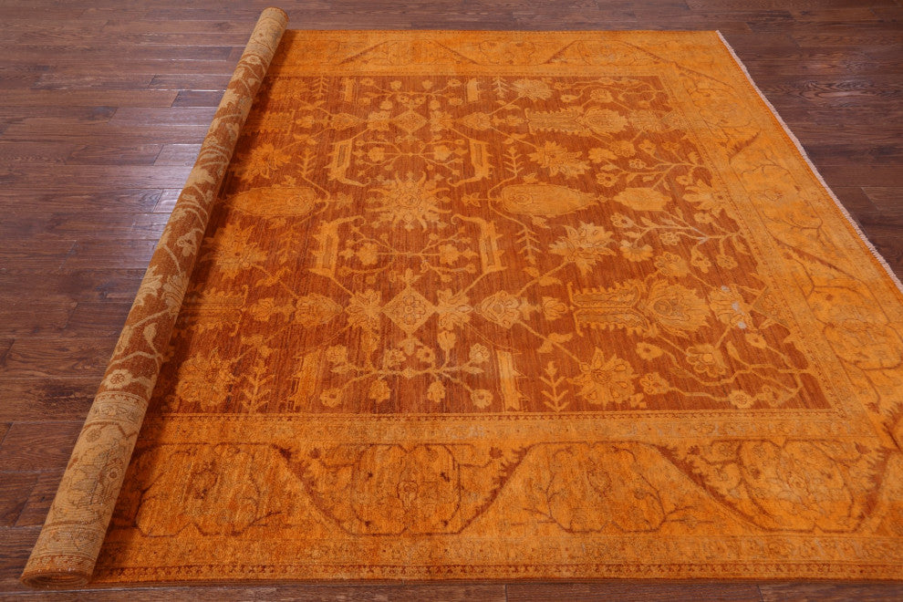 Hand Knotted Overdyed Full Pile Rug 8' 2" X 9' 7" - HR6475