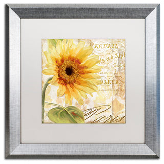 Color Bakery 'Ete I' Art, Silver Frame, White Matte, 16"x16"