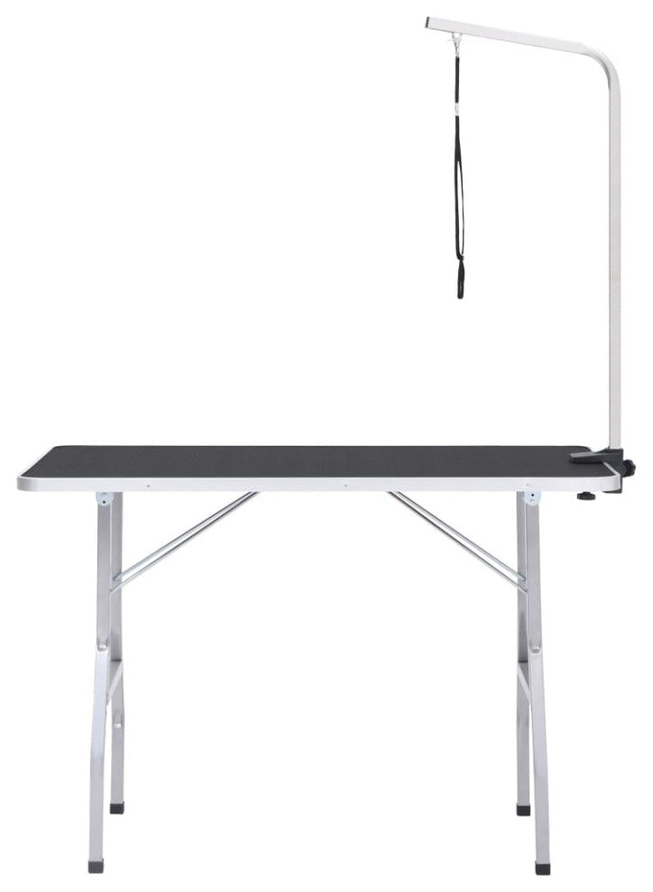 vidaXL Dog Grooming Table Adjustable Arm Foldable Dog Bath Table with 1 Loop