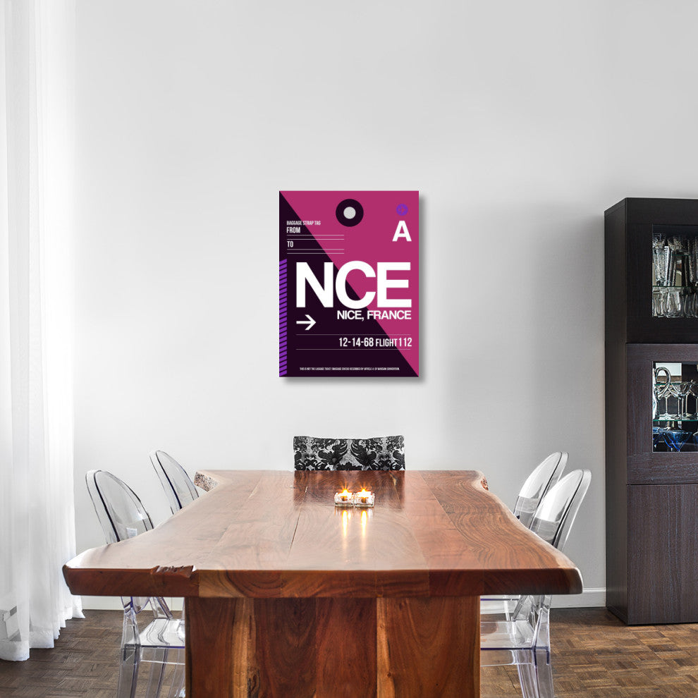 "NCE Nice Luggage Tag 1" Fine Art Print
