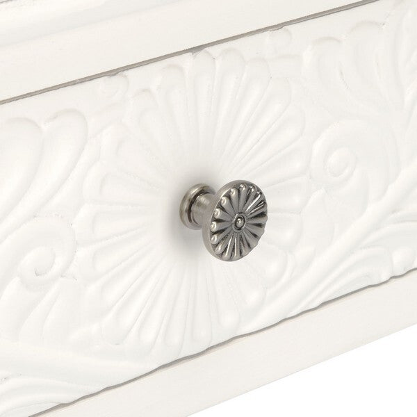 Safavieh Josie 2 Drawer Console Table, Distressed, White