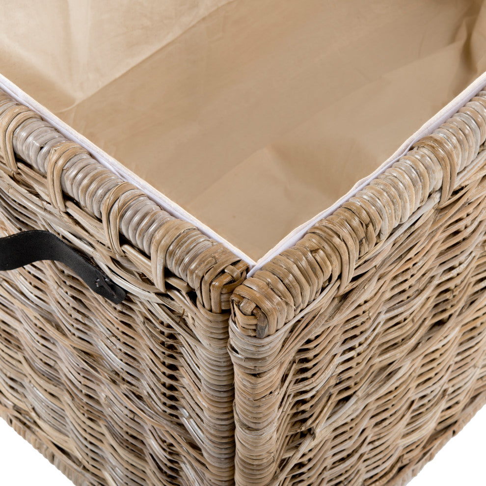 happimess Michael 35" Wicker Storage Trunk, Natural