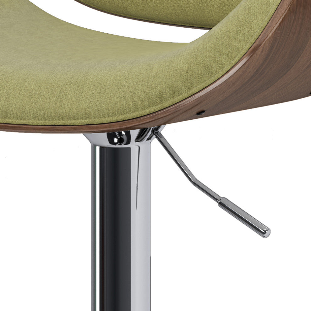 Marana Bentwood Adjustable Swivel Bar Stool, Acid Green