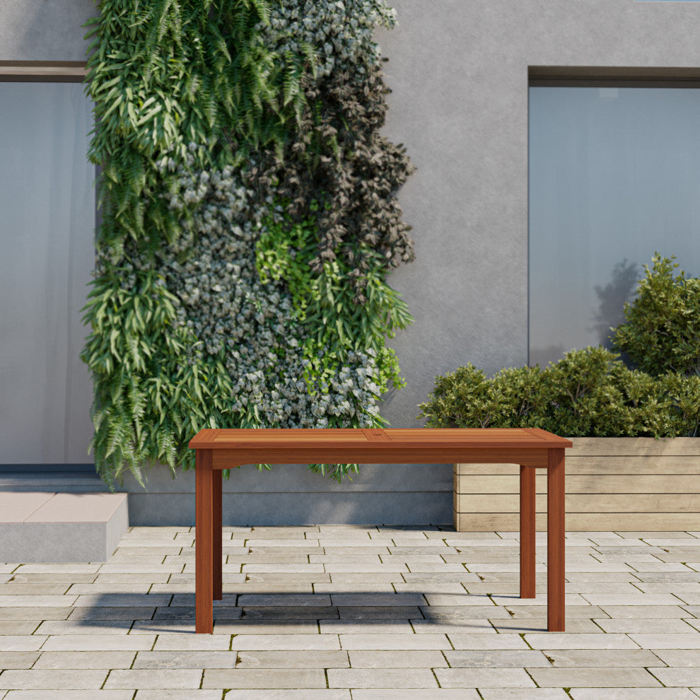 Amazonia Zandvoort 5 Piece Outdoor Rectangular Dining Set With Black Chairs