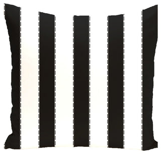 Stitch In Time Stripes Print Pillow, Black, 26"x26"
