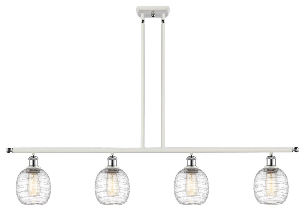Innovations 516-4I-WPC-G1013 4-Light Island Light, White, Polished Chrome