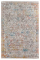 Surya Solar SOR-2316 3'x5' Rug, Gray/Light Gray/Khaki/Rose/Red/Aqua/Mustard
