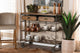 Bouck Rustic Industrial Oak Brown Wood and Black Metal 2-Drawer Kitchen Cart