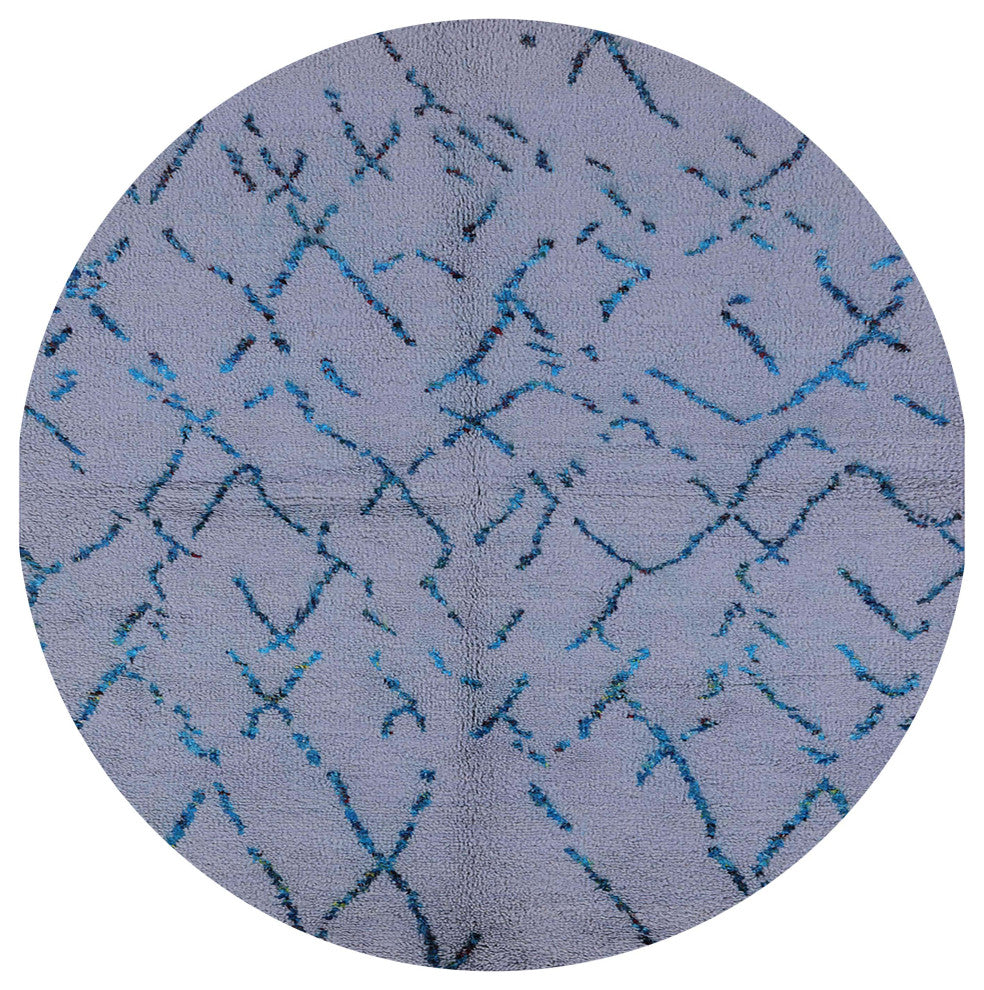 Ahgly Company Indoor Round Mid-Century Modern Area Rugs, 3' Round