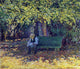 Henri Lebasque Reading in the Garden, 20"x25" Wall Decal