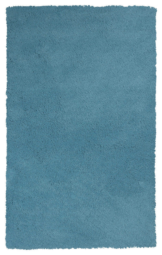 HomeRoots 10'x13' Highlighter Blue Hand Woven Indoor Shag Area Rug