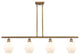Innovations 516-4I-BB-G651-6 4-Light Island Light, Brushed Brass