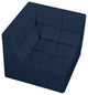 Relax Velvet Upholstered Corner Chair, Navy