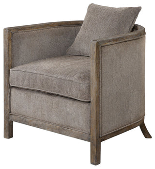 Uttermost Viaggio Gray Chenille Accent Chair