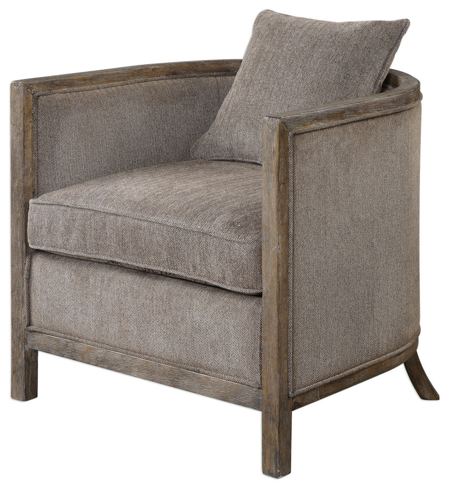 Uttermost Viaggio Gray Chenille Accent Chair