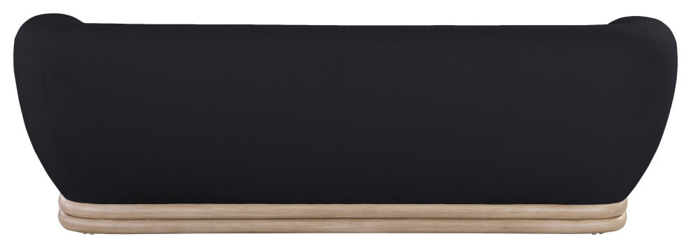 Kipton Boucle Fabric Upholstered Sofa, Black