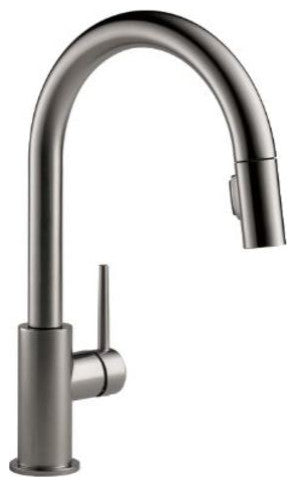 Delta 9159-DST Trinsic Pull-Down Kitchen Faucet - Black Stainless
