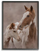 Horse Family Photograph Oversized Framed Giclee Texturized Art, 16"x20"