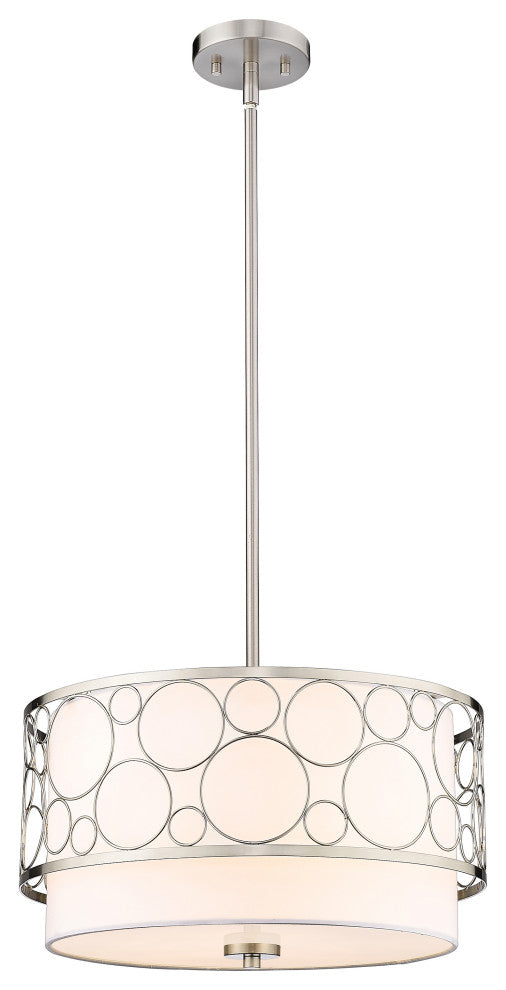 Zlite 197-17BN 3-Light Pendant, White