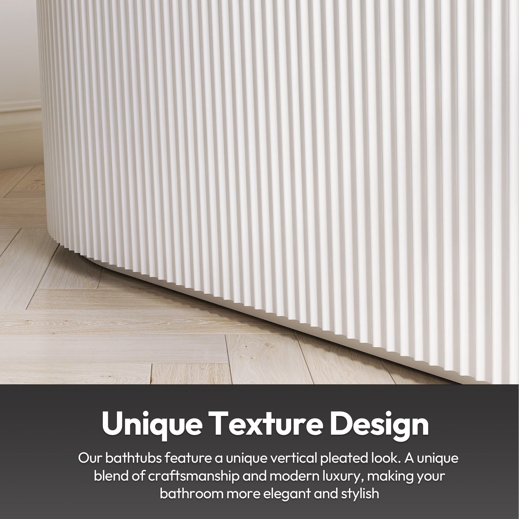 Linyi Freestanding Acrylic Soaking Bathtub, White, 66.9"l X 31.5"w