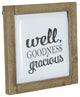 Wood and Metal "Goodnessl" Sign