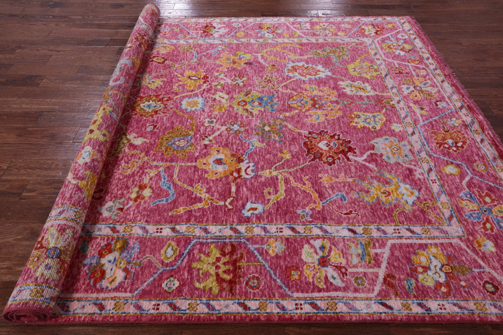 Turkish Oushak Handmade Wool Rug 7' 11" X 9' 9" - Q16067