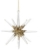 Snowflake Glass 3D Hanging Ornaments, Set of 4, Large