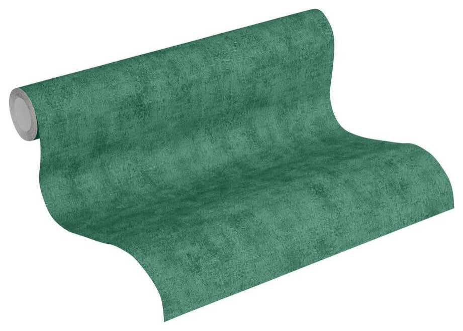 Plain Textured Wallpaper, Random Grainy Spots, 374173, Green, 1 Roll