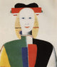 Kazimir Malevich Girl With a Comb in Her Hair, 20"x25" Wall Decal