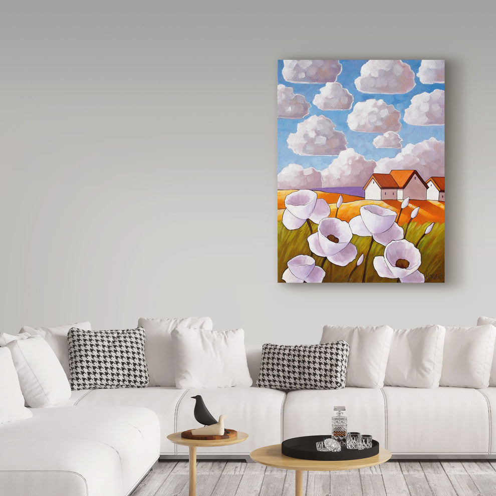 Cathy Horvath-Buchanan ''Flowers And Clouds'' Canvas Art