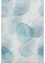 Premium Machine Washable Mayfield AMF544 Teal 2'6" x 3'10" Rug