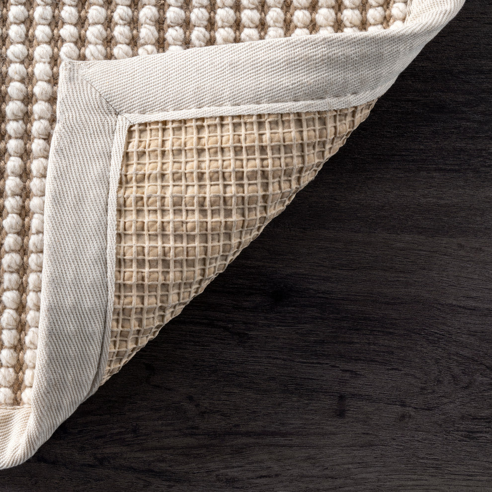 Patricia Jute and Wool Area Rug, Ivory 8'x10'