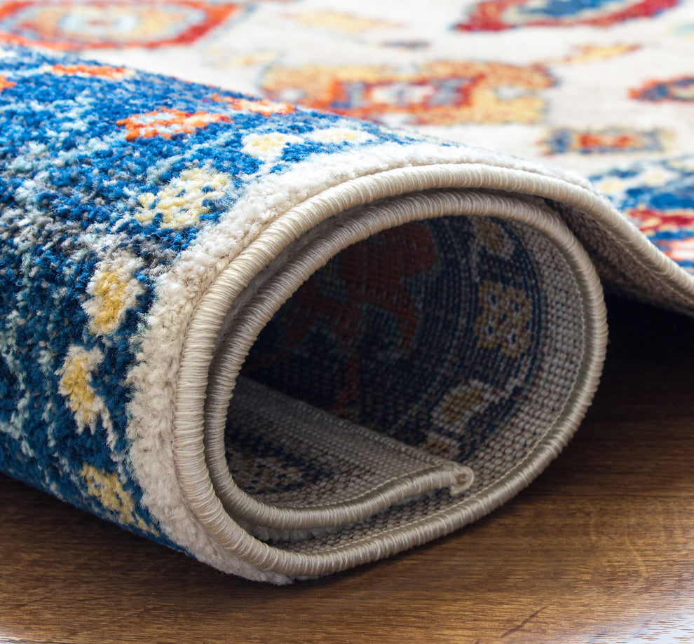 Mehalla Traditional Colorful Border Rug - Multicolor - 8' X 10'