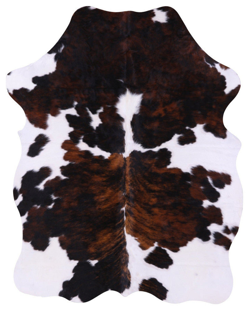 6' 0" X 4' 6" Tricolor Natural Cowhide Rug C1897