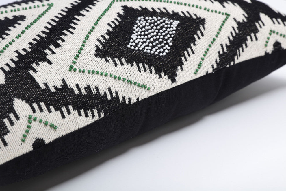 Zambia Green Rectangular Throw Pillow