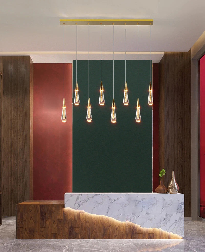 MIRODEMIÂ® Villefranche-sur-Mer Water Drop Design Crystal Chandelier, 8 Lights