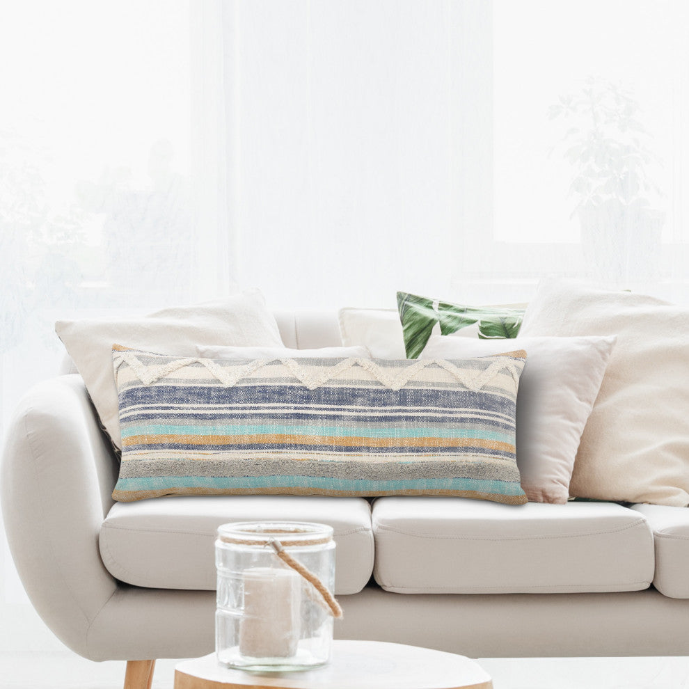 Multicolored Chevron Throw Pillow