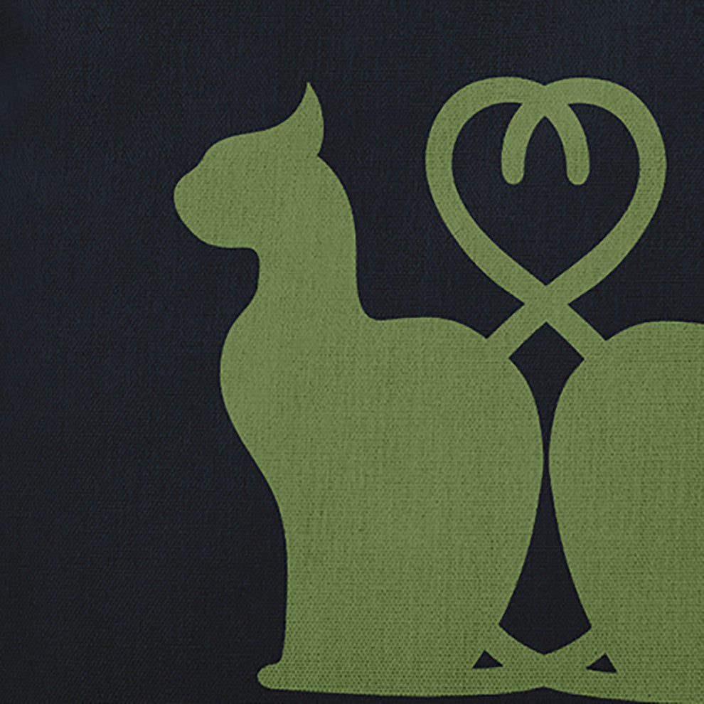 Halloween Cats Accent Pillow, Scallion, 16"x16"