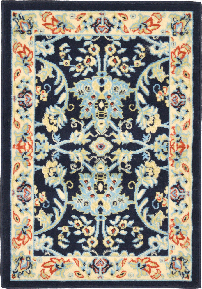 Unique Loom Navy Blue Washington Sialk Hill 2' 2 x 3' 0 Area Rug