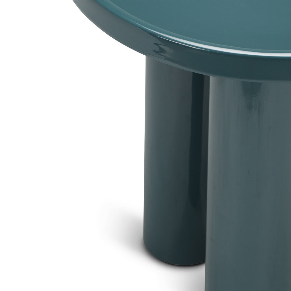 Eclat Sofia Enamel End Table Aegean Teal
