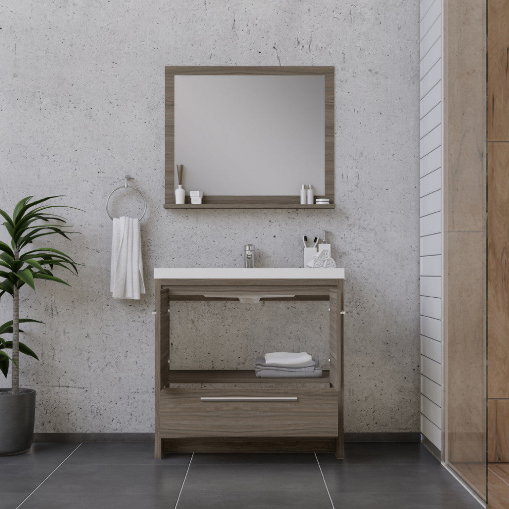 Sortino 36" Bathroom Vanity With Sink, Gray