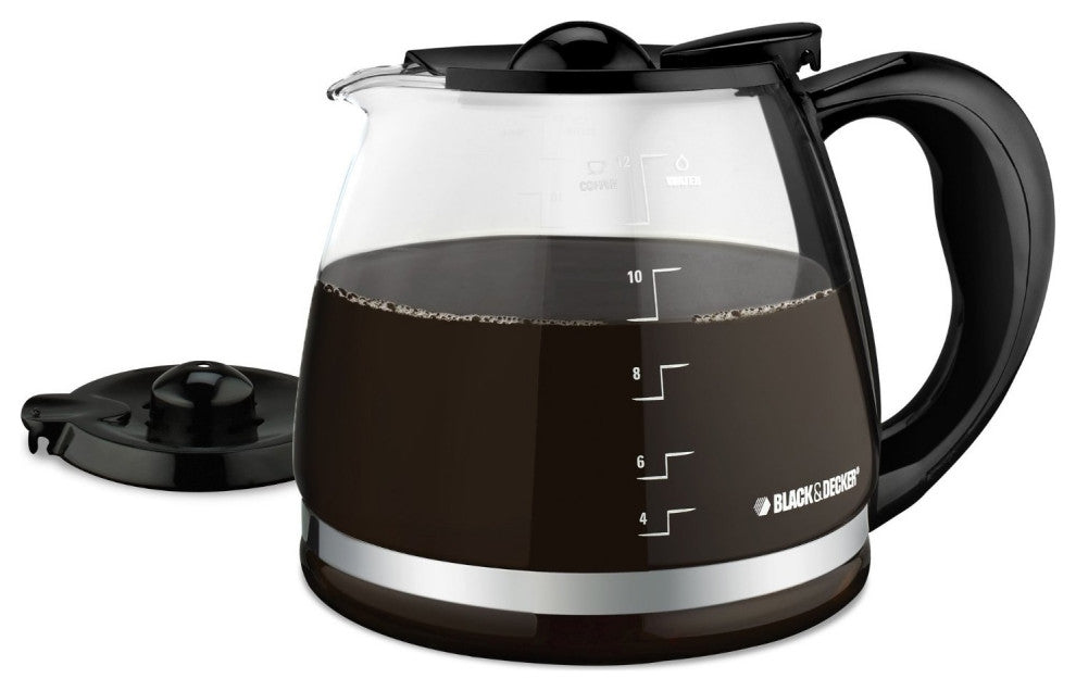 Black and Decker 12-Cup Replacement Carafe, Black